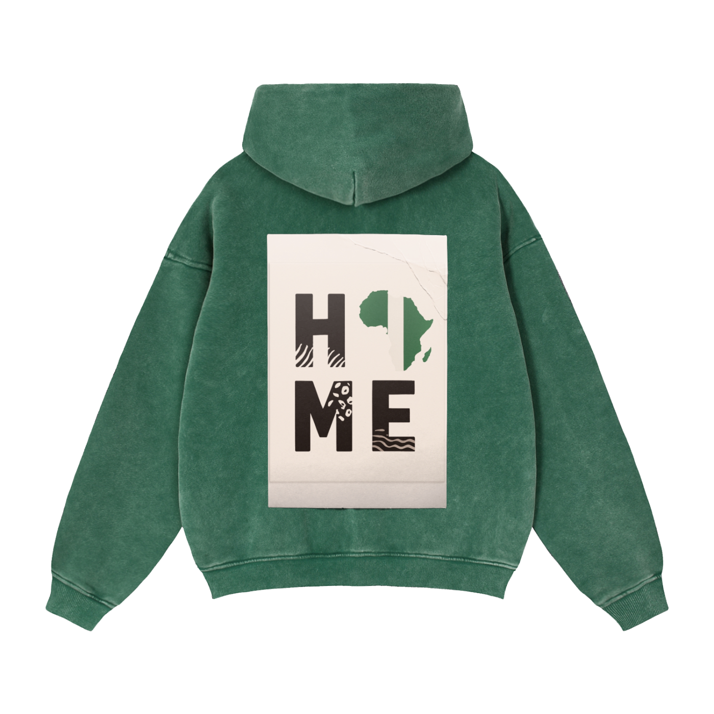 Nigeria Zip-Through Boxy Fleece Hoodie