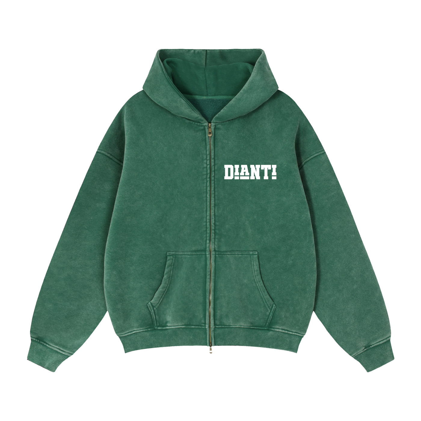 Nigeria Zip-Through Boxy Fleece Hoodie